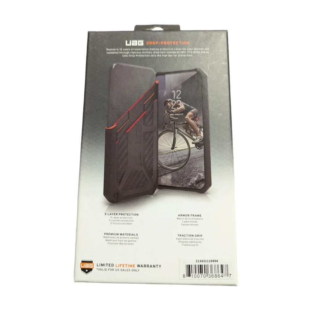 W6. Urban Armor Gear UAG Monarch Samsung Galaxy S22+ 5G, Rugged Red Crimson, NEW